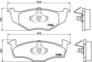 Jarrupalasarja, levyjarru, Etuakseli, SEAT,VW, 1H0698151A
