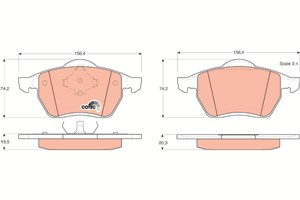 Jarrupalasarja, levyjarru, Etuakseli, FORD GALAXY I, GALAXY II, SEAT ALHAMBRA, VW SHARAN, 1001095, 1027703, 1031843, 1144180, 7M0 698 15