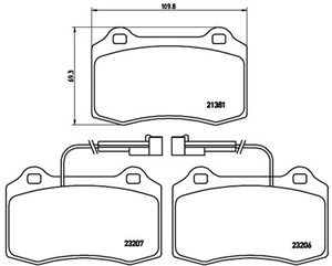 Jarrupalasarja, levyjarru, ALFA ROMEO,CHRYSLER,DODGE,FIAT, 71770978, 71772533, 77362227, 77362239, 9947643, 9949509, 9949533, 9950812