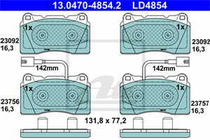 Jarrupalasarja, levyjarru, Etuakseli, ALFA ROMEO GIULIETTA, GIULIETTA Skåp/halvkombi, 77365490