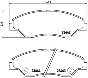 Jarrupalasarja, levyjarru, KIA RETONA Terrängbil täckt, SPORTAGE SUV, 080453323Z, 0K0453323Z