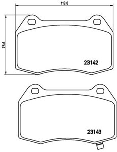 Jarrupalasarja, levyjarru, Etuakseli, HONDA INTEGRA Coupé, NISSAN 350Z Coupé, 350Z Roadster, 41060CD028, 41060CD094, 45022S6MJ52, D1060C