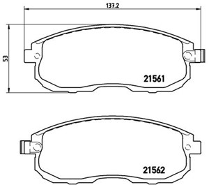 Jarrupalasarja, levyjarru, Etuakseli, INFINITI,NISSAN, 410602Y091, 410605Y790, 410609J425, 41060AM892, 41060AX086, 41060ZB590, 41061JA00