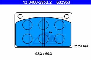 Jarrupalasarja, levyjarru, Etuakseli, VOLVO 140, 140 Kombi, 164, 240, 240 Kombi, 260, 260 Coupé, 260 Kombi, 270163, 271739, 272566, 2726