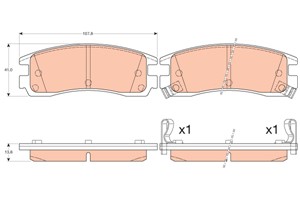 Jarrupalasarja, levyjarru, Taka-akseli, BUICK,CHEVROLET,OLDSMOBILE,PONTIAC, 18021692, 18029844, 19152685