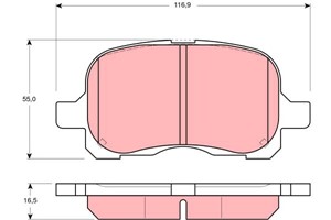 Jarrupalasarja, levyjarru, Etuakseli, TOYOTA CARINA E Sedan VI, COROLLA, COROLLA Compact, COROLLA Kombi, COROLLA Liftback, CORONA Sedan,