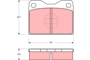 Jarrupalasarja, levyjarru, Etuakseli, AUDI 100 C1 Coupé, 100 C1 Sedan, 100 C2 Avant, 100 C2 Sedan, PORSCHE 924, 431 698 151 J, 803 698 1