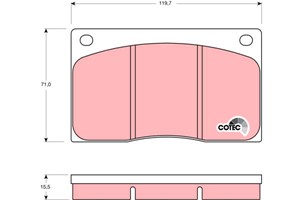 Jarrupalasarja, levyjarru, Etuakseli, DAIMLER,JAGUAR, C 41307, C0041307, CAC5060, GBP224, GBP278AF, JLM 536, JLM1158, JLM1510, JLM9517,