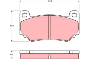 Jarrupalasarja, levyjarru, Etuakseli, MG MG TF, MGF, SFP 000170, SFP 000310, SFP 000311