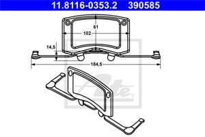 Jousi, jarrusatula, Etuakseli, BMW,MERCEDES-BENZ, 164 423 05 23, 34 11 2 283 167, 34 11 6 761 793, A 164 423 05 23