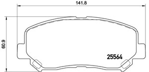 Jarrupalasarja, levyjarru, Etuakseli, MAZDA CX-5, CX-5 Van, K0Y13323Z, K0Y13328Z, K0Y13328ZA, KCYR3328Z, KDY93328Z, KRY23328Z, KRY23328Z