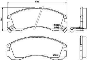 Jarrupalasarja, levyjarru, Etuakseli, CITROËN,MITSUBISHI, 4605A492, 4605A562, 4605A717, 4605A730, 4605A774, 4605B415, 4605B802, 4605B804