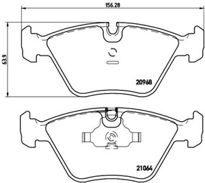Jarrupalasarja, levyjarru, BMW 5 [E34], 5 Touring [E34], 7 [E32], Z3 Coupé [E36], 34111157039, 34111157569, 34111157570, 34111157813, 34
