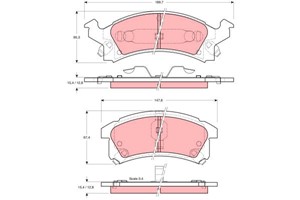 Jarrupalasarja, levyjarru, Etuakseli, BUICK,CHEVROLET,PONTIAC, 12370005, 12510005