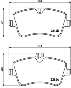 Jarrupalasarja, levyjarru, Etuakseli, MERCEDES-BENZ, 0034202520, 0034204520, 0034205920, 0034209520, 0054206220, A0034202520, A003420452