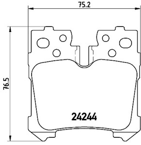 Jarrupalasarja, levyjarru, Taka-akseli, LEXUS LS, 044660W010, 044660W020, 0446650130, 0446650150, 0446650160, 0446650170, 0446650180, 04