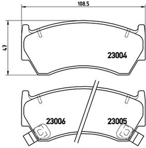 Jarrupalasarja, levyjarru, Etuakseli, NISSAN ALMERA I, ALMERA Hatchback I, 1N043328Z, 1N053328Z, 1N063328Z, 1N093328Z, 1N103328Z, 1N1633