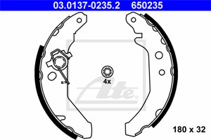 Jarrukenkäsarja, Taka-akseli, FORD FIESTA III, 6183876, 6978969, 7166588