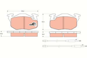 Jarrupalasarja, levyjarru, Etuakseli, CITROËN,PEUGEOT, 4250 91, 4250 92, 4251 02, 4251 20, 4251 65, 4252 63, 4252 65, 4253 14, 4254 98,