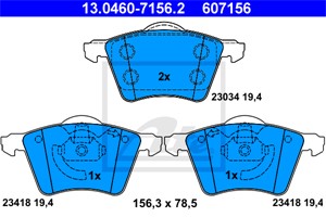 Jarrupalasarja, levyjarru, Etuakseli, FORD GALAXY I, GALAXY MK VAN I, 1201124, 1M21-2K021-BA