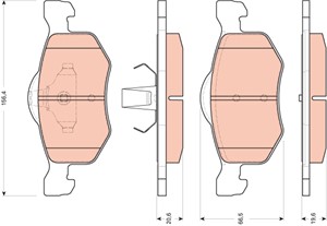 Jarrupalasarja, levyjarru, Etuakseli, FORD MAVERICK, 4547849, 4588141, 4L84-2L361-AB