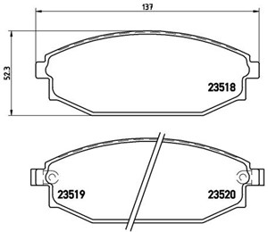 Jarrupalasarja, levyjarru, HYUNDAI GALLOPER I, GALLOPER II, MITSUBISHI GALLOPER, 58101M1A00, S2000100, SB000100