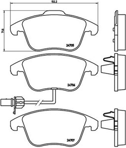 Jarrupalasarja, levyjarru, Etuakseli, AUDI A4 Allroad B8, A4 B8, A4 B8 Avant, A5, A5 Cabriolet, A5 Sportback, 8K0098301F, 8K0698151A, 8K