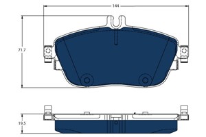 Jarrupalasarja, levyjarru, Etuakseli, MERCEDES-BENZ B-KLASS Sports Tourer [W246, W242], 008 420 06 20, A 008 420 06 20