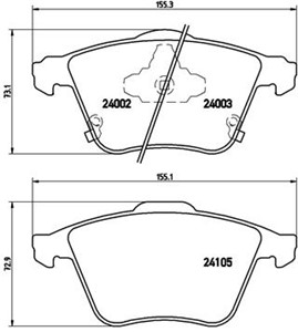 Jarrupalasarja, levyjarru, Etuakseli, MAZDA 6 Hatchback, 6 Sedan, 6 Station Wagon, GPYA3323ZB, GPYA3323ZC, GPYA3323ZD, GPYA3323ZF, GPYA3