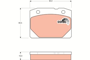 Jarrupalasarja, levyjarru, Etuakseli, LADA 1200-1500 Kombi, 1200-1600, NOVA, NOVA Kombi, TOSCANA, 21013501089, 2101-3501090, 21013501090