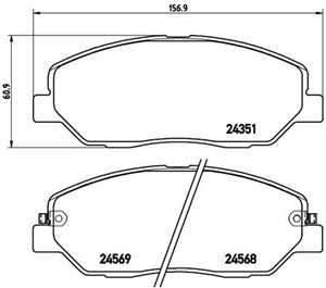 Jarrupalasarja, levyjarru, Etuakseli, HYUNDAI,KIA,SSANGYONG, 48130341A0, 4813036B00, 581010WA00, 581012BA00, 581012BA10, 581012JA11, 581