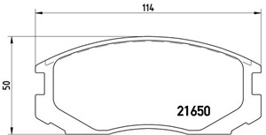 Jarrupalasarja, levyjarru, Etuakseli, DAIHATSU,MITSUBISHI,PROTON, 04465B4010, 04465B4020, 04465B4030, 04465B4040, 04465B4050, 0449167R01