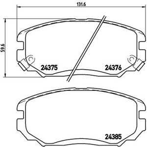 Jarrupalasarja, levyjarru, Etuakseli, HYUNDAI GRANDEUR, SONATA V, KIA OPIRUS, 581013FA01, 581013FA11, 581013KA20, 581013KA30, 581013KA32