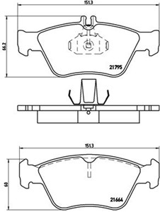 Jarrupalasarja, levyjarru, MERCEDES-BENZ, 0024204420, 0024209620, 0044200220, 004420022067, 0054204720, A0024204420, A0024209620, A00442