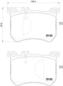 Jarrupalasarja, levyjarru, Etuakseli, MERCEDES-BENZ S-KLASS [W222, V222, X222], SL [R231], 0004202705, 0064204920, 0064209720, 007420322