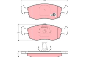 Jarrupalasarja, levyjarru, Etuakseli, FIAT LINEA, PALIO, PALIO Weekend, PUNTO, SIENA, STRADA Pick-up, 0000009949125, 71738151, 71738152,