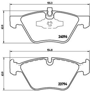 Jarrupalasarja, levyjarru, Etuakseli, BMW, 34112288856, 34112288857, 34116771972, 34116777772, 34116797859