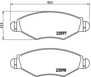 Jarrupalasarja, levyjarru, Etuakseli, CITROËN XSARA, XSARA Skåp/halvkombi, PEUGEOT 206 Halvkombi, 206 Sedan, 206 SW, 206 Van, 206+, 1609