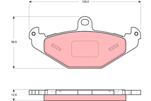 Jarrupalasarja, levyjarru, Taka-akseli, LOTUS ELISE, ELISE 340 R, EXIGE, OPEL SPEEDSTER, VAUXHALL VX220 Cabriolet, 48 01 664, 4801293, 9