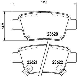Jarrupalasarja, levyjarru, Taka-akseli, TOYOTA ALPHARD / VELLFIRE, AVENSIS, AVENSIS Kombi, AVENSIS Sedan, COROLLA Verso, PREVIA III, 044