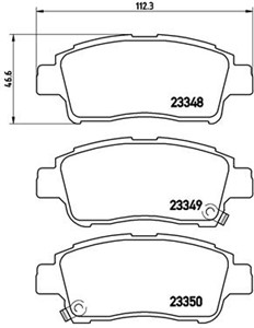 Jarrupalasarja, levyjarru, Etuakseli, TOYOTA ECHO Sedan, YARIS, 0446552030, 0446552031, 0446552032, 0446552052, 0446552070, 0446552130,