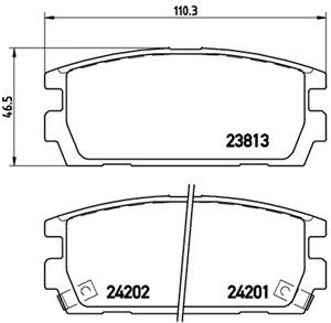 Jarrupalasarja, levyjarru, Taka-akseli, HYUNDAI TERRACAN, 58302H1A00, 58302H1A10