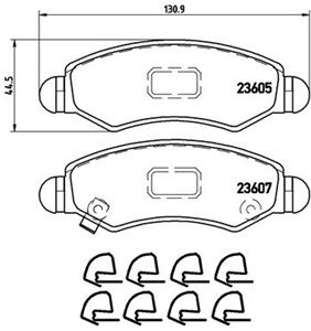 Jarrupalasarja, levyjarru, Etuakseli, OPEL,SUBARU,SUZUKI,VAUXHALL, 1605976, 4704578, 4706748, 4706835, 5520083840, 5520083840000, 558108
