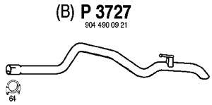 Pakoputki, Takana, MERCEDES-BENZ, 9044900921, 9044902621
