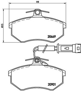 Jarrupalasarja, levyjarru, Etuakseli, AUDI, 230400009, 437698151, 443398151F, 443698151C, 443698151D, 443698151E, 443698151F, 443698151G