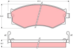 Jarrupalasarja, levyjarru, Etuakseli, Taka-akseli, INFINITI G20, NISSAN 200SX, ALMERA II, PRAIRIE PRO, PRIMERA Traveller, 41060-0E591, 4