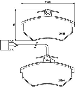 Jarrupalasarja, levyjarru, Etuakseli, VW GOLF III, VENTO, 357698151C, 357698151F