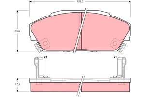 Jarrupalasarja, levyjarru, Etuakseli, ACURA,HONDA, 45022-SD4-000, 45022-SD4-020, 45022-SD4-505, 45022-SD4-507, 45022-SD4-515, 45022-SD4-