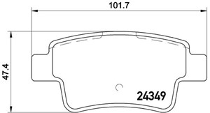 Jarrupalasarja, levyjarru, Taka-akseli, ABARTH,FIAT, 50902169, 71770022, 71773144, 77363959