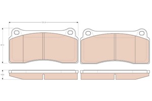 Jarrupalasarja, levyjarru, Etuakseli, DAIMLER DAIMLER XJ, JAGUAR XJ, XK 8 Convertible, XK 8 Coupé, JLM21280, MXD1550AA, MXD1550AB